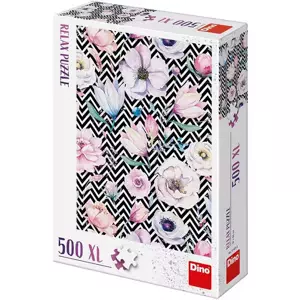 DINO Puzzle XL 500 dílků Květy relax 47x66cm skládačka