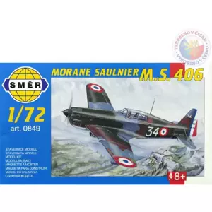 SMĚR Model letadlo Morane Saulnier MS 406 1:72 (stavebnice letadla)