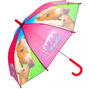 Deštník dětský Horse Friends 60x70cm s koníky manuální holčičí