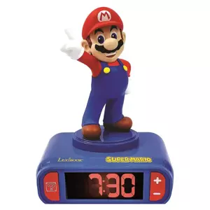 Dětský budík Super Mario s nočním osvětlením