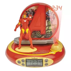 Dětský budík Avengers Iron Man s rádiem a projektorem