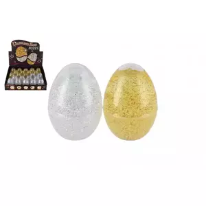 Sliz - hmota vejce třpytivé glitter 7cm asst 2 barvy  23ks v boxu