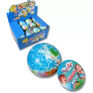 Míček pěnový zeměkoule 5,5cm soft balonek