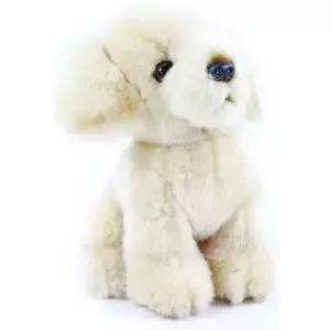 PLYŠ Pes Labrador 18cm bílý