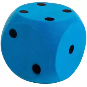 Kostka hrací soft 16cm měkká molitanová Modrá