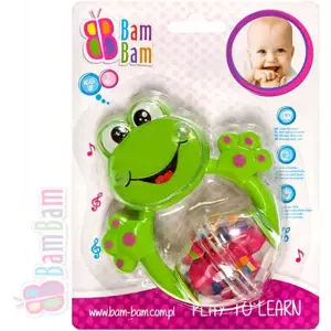 BAM BAM Chrastítko plastové ŽABKA pro miminko
