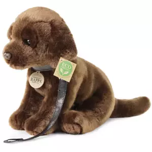 PLYŠ Pes labrador 25cm hnědý s vodítkem Eco-Friendly