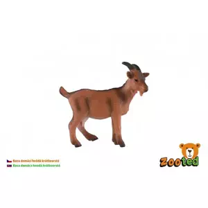 Koza domácí - hnědá krátkosrstá zooted 8cm
