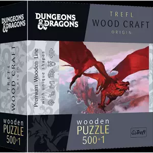 TREFL Wood Craft Origin puzzle Dungeons&Dragons: Starověký červený drak 501 dílků