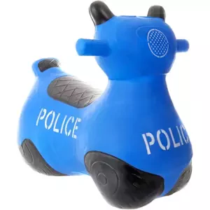 Hopsadlo gumové Motorka policejní modré set baby skákadlo s pumpičkou