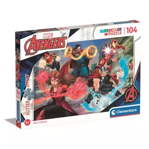 CLEMENTONI Třpytivé puzzle Marvel: Avengers 104 dílků