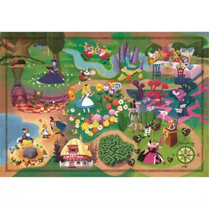 CLEMENTONI Puzzle Story Maps: Alenka v říši divů 1000 dílků