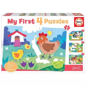EDUCA Moje první puzzle Maminky a mláďátka 4v1 (5,6,7,8 dílků)