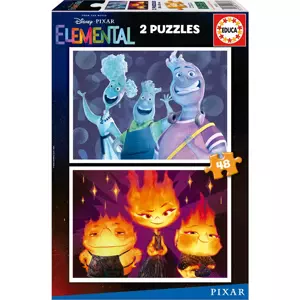 EDUCA Puzzle Mezi živly 2x48 dílků
