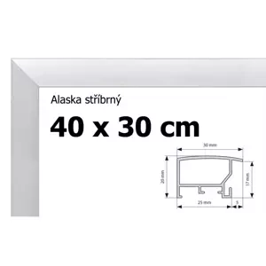 BFHM Alaska hliníkový rám 40x30cm - stříbrný
