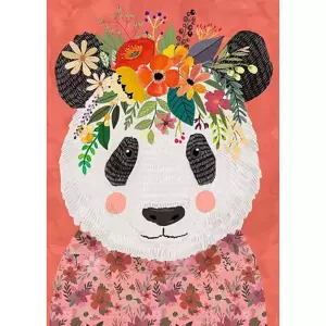 HEYE Puzzle Floral Friends: Mazlivá panda 1000 dílků