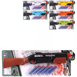 Puška Eva Battle Elite dětská zbraň set s pěnovými soft náboji 6ks 6 barev