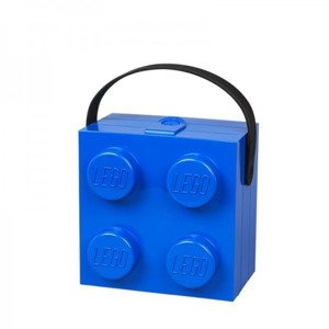 Lego® svačinový box s rukojetí modrý