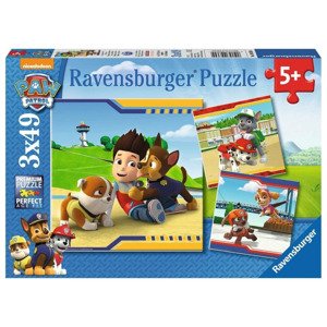Ravensburger 09369 puzzle tlapková patrola: chlupatí hrdinové 3x49 dílků