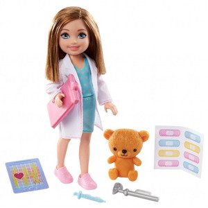 Mattel barbie chelsea v povolání dětská doktorka, gtn88