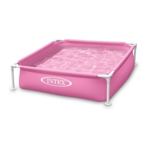 Intex 57172 bazén dětský s rámem růžový 122 x 122 x 30 cm