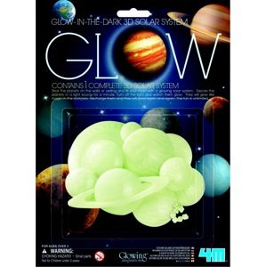 4m glow 3d solar system svítící planetky