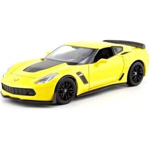 Kovový model chevrolet corvette z06 2017 žlutý 1:24