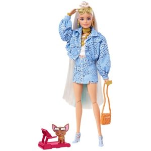 Barbie extra stylová blondýnka s pejskem, mattel hhn08