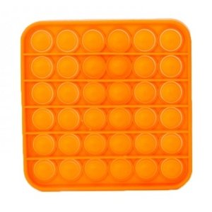 Bubble pops - praskající bubliny silikon antistresová hra čtverec oranžový