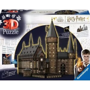 Ravensburger 11550  puzzle 3d harry potter: bradavický hrad - velká síň (noční edice)