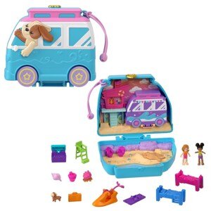 Mattel polly pocket pidi svět do kapsy pejskova plážová dodávka, hrd36