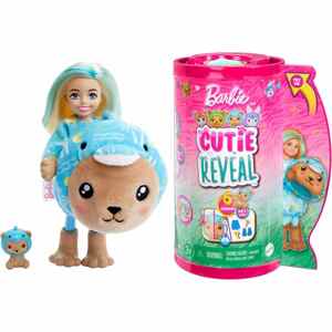 Mattel barbie® cutie reveal™ chelsea v kostýmu - medvídek v kostýmu hrk30