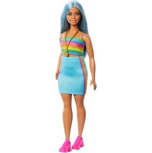 Barbie® modelka 218 sukně a top s duhou, mattel hrh16