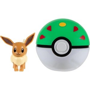 Pokémon poké ball clip 'n' go eevee + friend ball