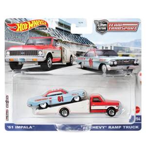Mattel hot wheels team transport '61 impala a '72 chevy ramp truck